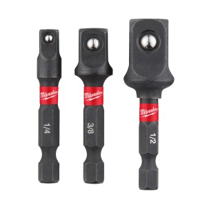SET ADATTATORI  1/4" Hex - 1/4" - 3/8" , 1/2" QUADRO