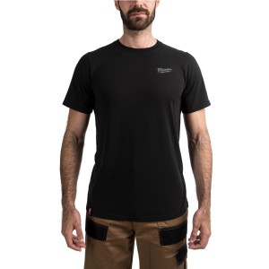 HTSSBL-L T-SHIRT MAN. COR. HYBRID NERO