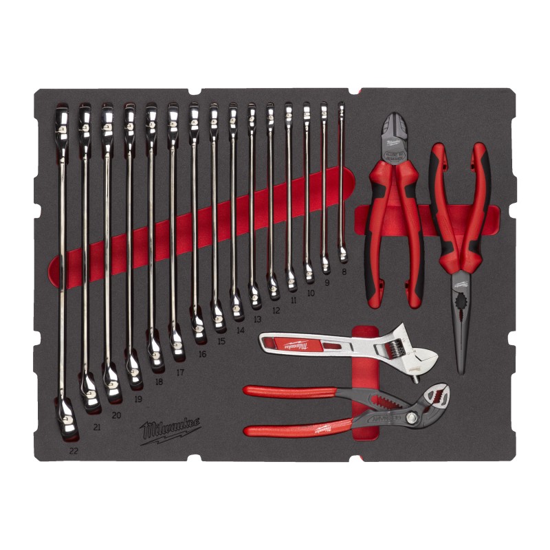 SET CHIAVI COMBINATE E PINZE TERMOFORMATO PER PACKOUT