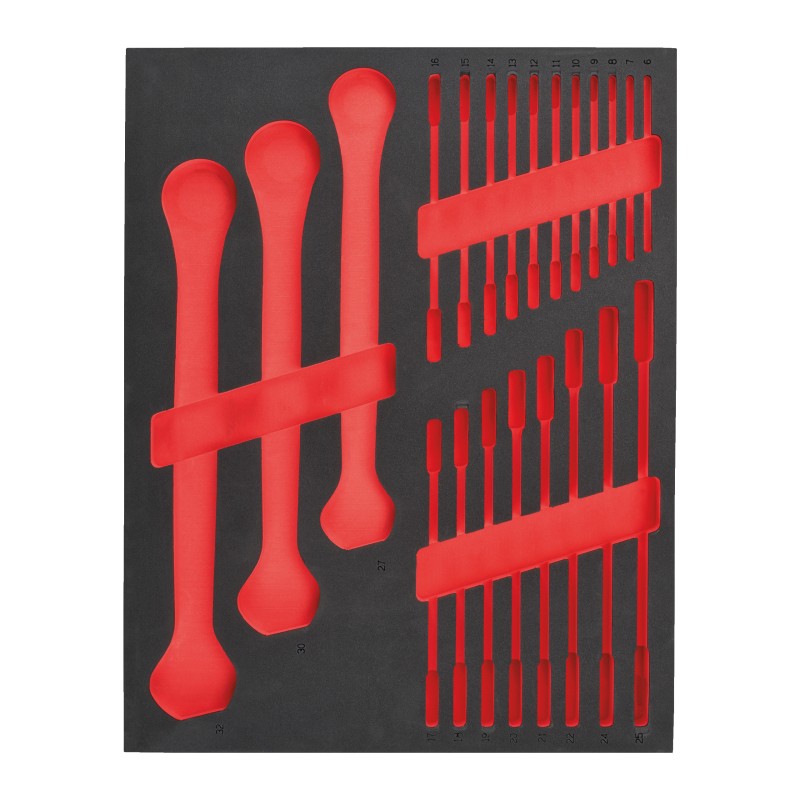 MODULO VUOTO SET CHIAVI COMBINATE CRICCHETTO COMPLETO