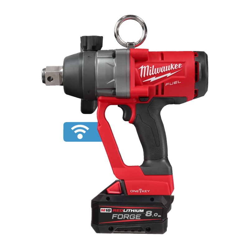 Avv. a impulsi alta potenza 18 Volt 1" 8,0Ah FORGE Tecnologia FUEL ONE KEY valigetta HeavyDuty con anello di frizione F