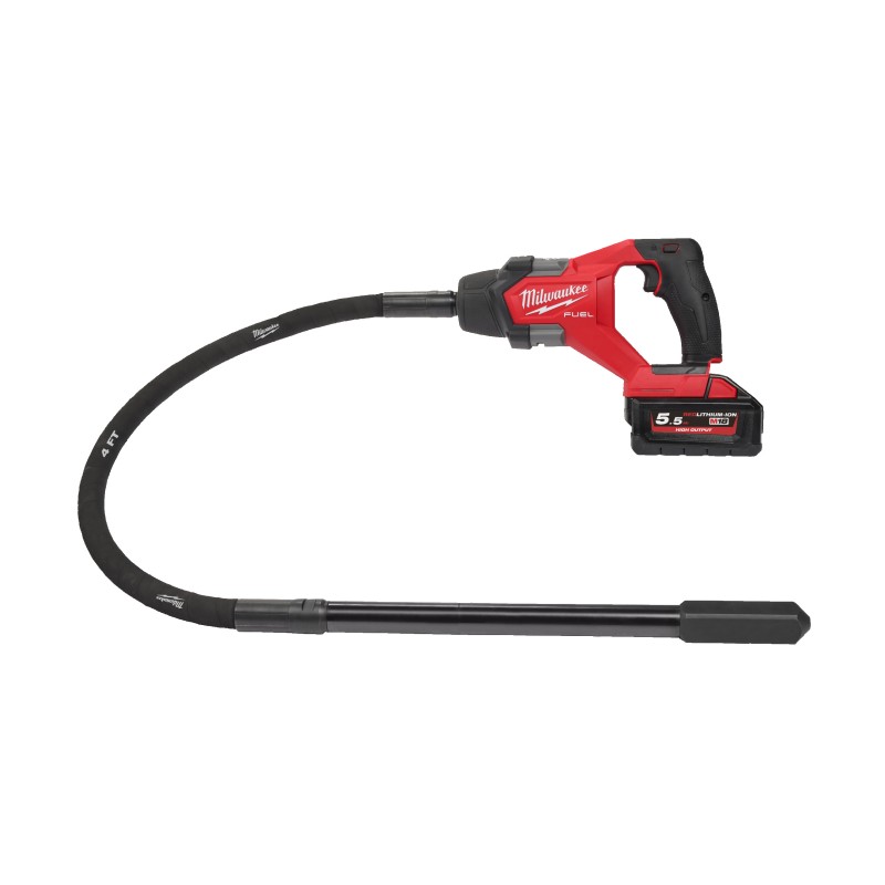 Vibratore per calcestruzzo ad ago 18V 5.5Ah 1.2 m (1 batteria)