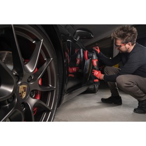 Lucidatrice rotorbitale 125 mm orbita 15 mm 18 Volt 5.0Ah Tecnologia FUEL valigetta HeavyDuty e accessori per lucidatura