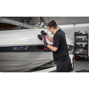 Lucidatrice rotorbitale 125 mm orbita 15 mm 18 Volt 5.0Ah Tecnologia FUEL valigetta HeavyDuty e accessori per lucidatura