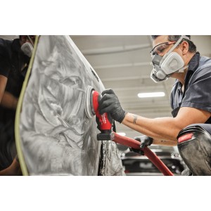 Levigatrice roto orbitale 150mm 12 Volt 5.0 Ah con orbita 5.0 mm Valigetta Heavy Duty