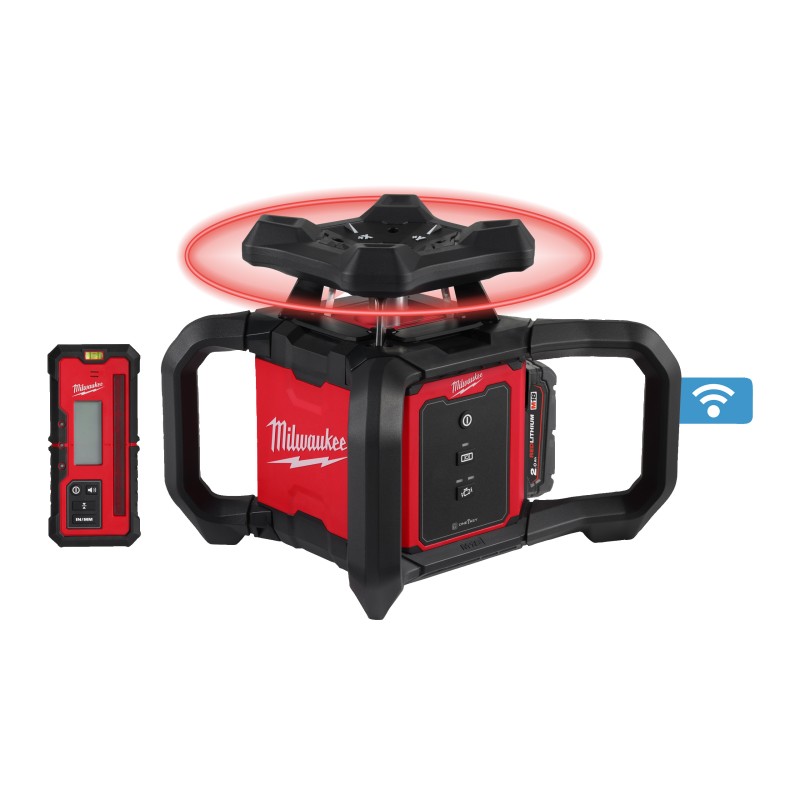 Livella Laser Rotante Rossa 600m orizzontale ONE KEY 18 Volt 2,0Ah (1 batteria)