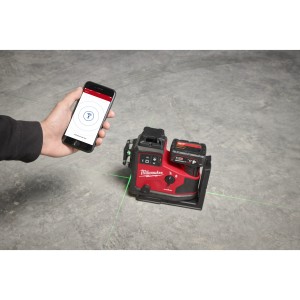 Laser lineare Verde a tre linee 360° con auto allineamento - senza batteria