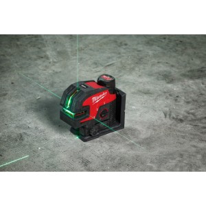 Laser lineare Verde a due linee con 4 punti piombo - senza batteria