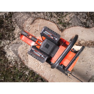 Elettrosega abbattimento 2x18 Volt a doppia batteria Barra 50cm Tecnologia FUEL - senza batteria
