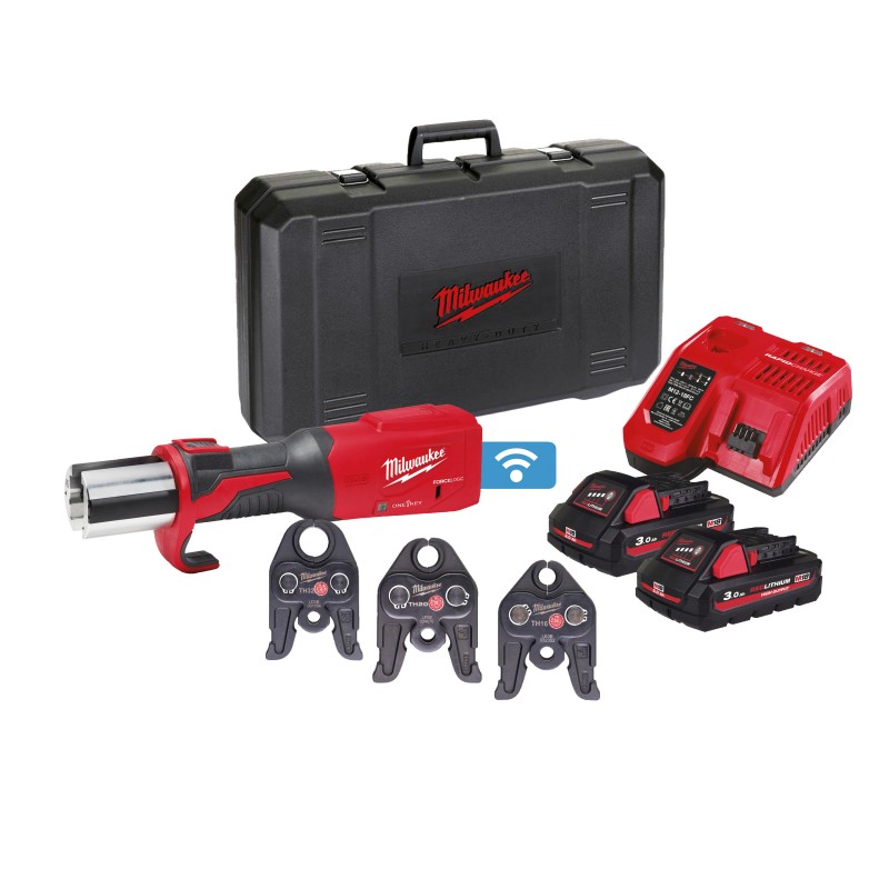Pressatrice Idraulica 18V 3,0Ah con set ganasce TH Tecnologia ONE KEY Motore Brushless