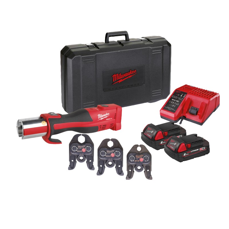 Pressatrice idraulica 18V 2,0Ah con set ganasce M - motore Brushless