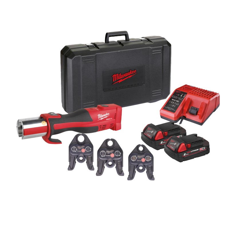 Pressatrice Idraulica 18V 2,0 Ah con set ganasce TH - motore Brushless