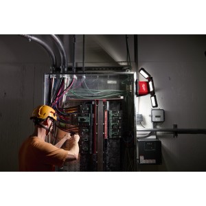 Faro LED 18V 3 teste multidirezionali con alimentazione ibrida - senza batteria