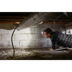 Lampada frontale ricaricabile interna con USB 450 lumen