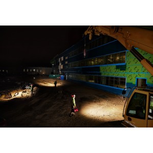 Torcia frontale ricaricabile USB HI-VIS per caschetti